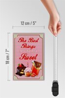 Holzschild Cupcake 12x18cm best things in life are sweet