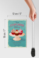 Holzschild Cupcakes 12x18cm made with love sweet bakery