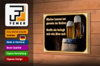 Holzschild Bier 18x12cm Laune gerade im Keller hoffe sie