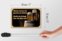 Holzschild Bier 18x12cm Laune gerade im Keller hoffe sie