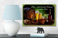 Holzschild Bier 18x12cm frischer Genuss zu jeder Zeit