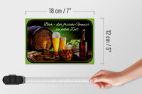 Holzschild Bier 18x12cm frischer Genuss zu jeder Zeit
