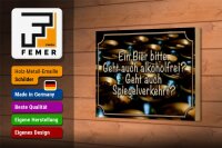 Holzschild Spruch 18x12cm Ein Bier bitte geht alkoholfrei