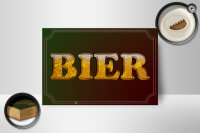 Holzschild Hinweis 18x12cm Bier Alkohol Wanddeko