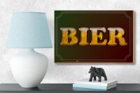 Holzschild Hinweis 18x12cm Bier Alkohol Wanddeko