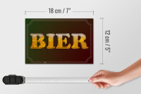 Holzschild Hinweis 18x12cm Bier Alkohol Wanddeko
