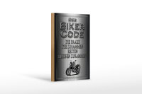 Holzschild Motorrad 12x18cm Biker Code Paare zusammen
