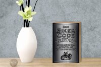 Holzschild Motorrad 12x18cm Biker Code Freedom getting