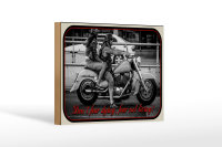 Holzschild Motorrad 18x12cm Biker don´t fear dying fear