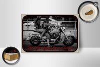 Holzschild Motorrad 18x12cm Biker don´t fear dying fear