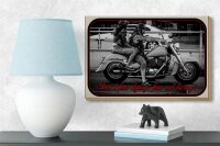Holzschild Motorrad 18x12cm Biker don´t fear dying fear