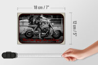 Holzschild Motorrad 18x12cm Biker don´t fear dying fear