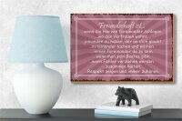 Holzschild Spruch 18x12cm Freundschaft ist wenn Herze