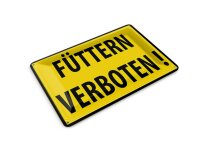 Blechpostkarte Warnschild 14x10 cm Füttern Verboten...