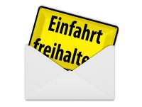 Blechpostkarte Warnschild 14x10 cm Einfahrt freihalten...