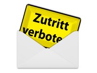 Blechpostkarte Warnschild 14x10 cm Zutritt Verboten...