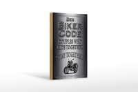 Holzschild Motorrad 12x18cm Biker Code stay ride together