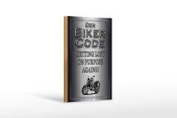 Holzschild Motorrad 12x18cm Biker Code getting lost on
