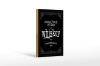 Holzschild Alkohol 12x18cm Whiskey livestyle trough