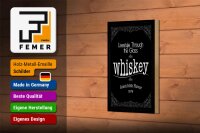 Holzschild Alkohol 12x18cm Whiskey livestyle trough