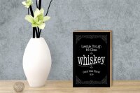 Holzschild Alkohol 12x18cm Whiskey livestyle trough