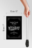 Holzschild Alkohol 12x18cm Whiskey livestyle trough
