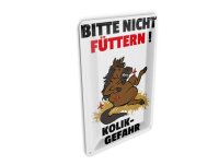 Blechpostkarte Hinweis 10x14cm bitte nicht füttern...