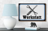Holzschild Spruch 18x12cm Werkstatt Reparatur