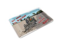 Blechpostkarte Spruch 14x10 cm ackern für...