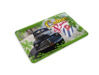 Blechpostkarte Cuba 14x10 cm Love Auto Fingerabdruck Metall Deko Schild