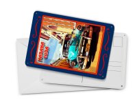Blechpostkarte Cuba 10x14 cm Habana Cuba blaues Auto Metall Deko Schild