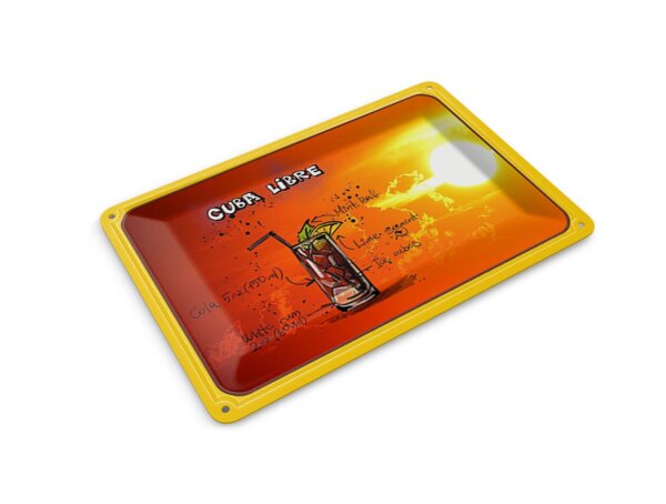 Blechpostkarte Cuba 14x10 cm Libre Sonne Cocktail Metall Deko Schild