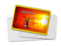 Blechpostkarte Cuba 14x10 cm Libre Sonne Cocktail Metall Deko Schild