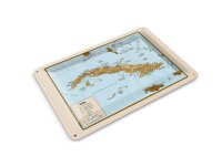 Blechpostkarte Cuba 14x10 cm Landkarte Metall Deko Schild