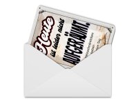 Blechpostkarte Spruch 10x14 cm heute leider nicht aufgeräumt Deko Schild