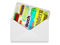 Blechpostkarte Spruch 10x14 cm Schuld auch bei anderen suchen Deko Schild