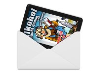 Blechpostkarte Spruch 10x14 cm Alkohol macht dumm ist mir egal Deko Schild
