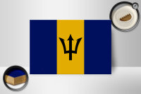 Holzschild Flagge Barbados 18x12cm Flag of Barbados