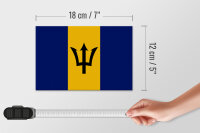 Holzschild Flagge Barbados 18x12cm Flag of Barbados