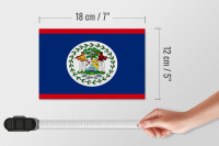 Holzschild Flagge Belizes 18x12cm Flag of Belize