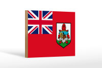 Holzschild Flagge Bermudas 18x12cm Flag of Bermuda