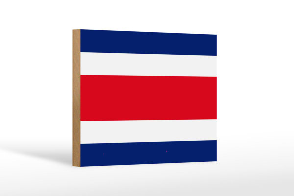 Holzschild Flagge Costa Ricas 18x12cm Flag of Costa Rica