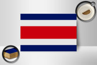 Holzschild Flagge Costa Ricas 18x12cm Flag of Costa Rica