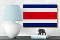 Holzschild Flagge Costa Ricas 18x12cm Flag of Costa Rica