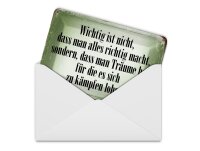Blechpostkarte Spruch 14x10cm wichtig Träume haben und kämpfen Deko Schild