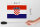 Holzschild Flagge Kroatien 18x12 cm Flag of Croatia