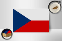 Holzschild Flagge Tschechien 18x12cm Flag Czech Republic