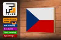 Holzschild Flagge Tschechien 18x12cm Flag Czech Republic