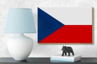 Holzschild Flagge Tschechien 18x12cm Flag Czech Republic