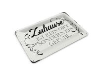 Blechpostkarte Spruch 14x10cm Zuhause ist kein Ort sondern ein Deko Schild